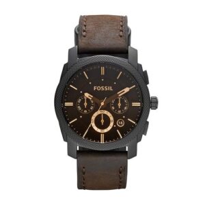 Fossil Men’s Water Resistant Leather Chronograph Watch FS4656