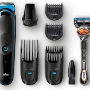 Braun MGK5045 ماكينة تشذيب الكل في واحد 7 فى 1 – أسود/أزرق