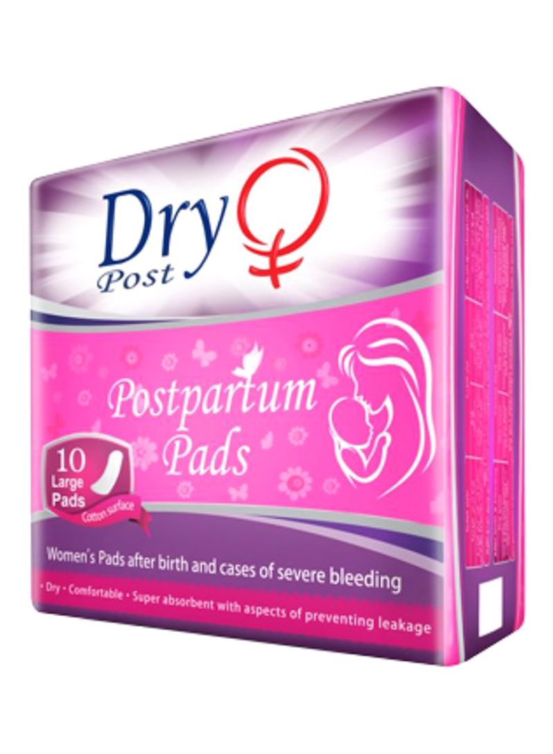 Dry Post فوط صحية لبعد الولادة و حالات النزيف الشديد- 10 فوط كبيرة – عبوة واحدة