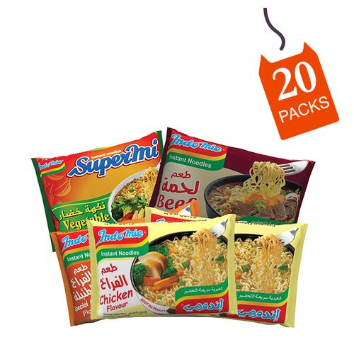 Indomie  نودلز مشكل اندومي – 70 جرام – 20 قطع