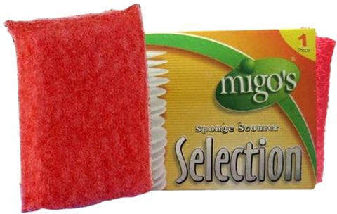 Migo’S Colorful Sponge For All Surfaces – 2 Pcs + Sponge – 1 Pcs اسفنجة مغطاة بفوطة ملونة وملائمة لجميع الاسطح من ميجوز