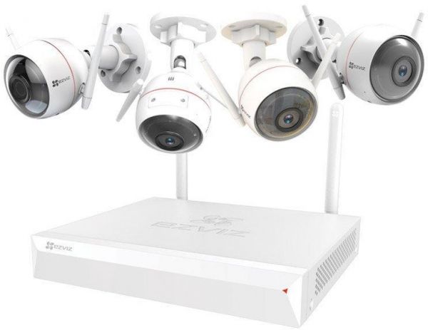 Ezviz CS-BW2424 ايزفيز 4 كاميرات مراقبة 2 بيكسل لاسلكية مع جهاز تسجيل بقدرة 1تيرا بايت