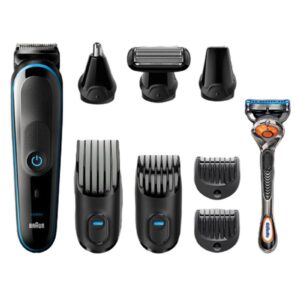 ماكينة تهذيب اللحية من براون Braun Beard trimmer BT7240 مع ماكينة حلاقة فيوجن 5 بروجليد من جيليت