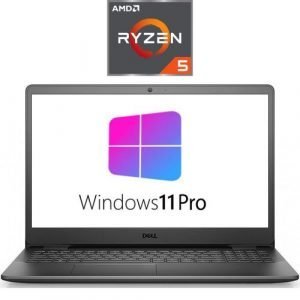 DELL Inspiron 3515 Laptop – Ryzen 5 3450U – 8GB RAM – 512GB SSD – AMD Radeon Vega 8 GPU – 15.6″ FHD – Windows 11 Pro – Black