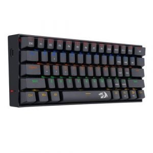 Redragon K606 LAKSHMI Rainbow 60% Mechanical Gaming Keyboard – Red Switches -61 Key -Black