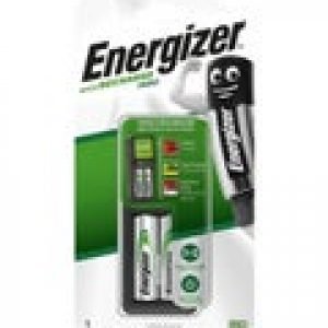 Energizer Mini charger شاحن صغير + بطاريتين من نوع AA (2000 مللي أمبير في الساعة)