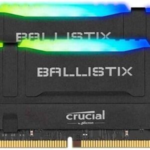 Crucial Ballistix RGB Ram 2x 8gb 3200 Mhz Ddr4 Desktop Gaming Memory Kit (Black)