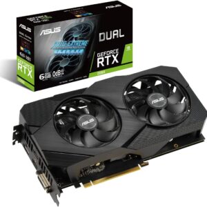 ASUS Dual GeForce RTX 2060 EVO كارت شاشة اسوس دوال ايفو جيفورس RTX 2060 للالعاب 6 جيجابايت GDDR6 الجديدة كليا