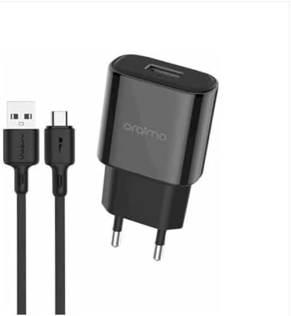 شاحن مع كابل مايكرو إلى USB مصنوع من مواد عالية الجودة من أورايمو، لون أسود، موديل Ocw-E65S