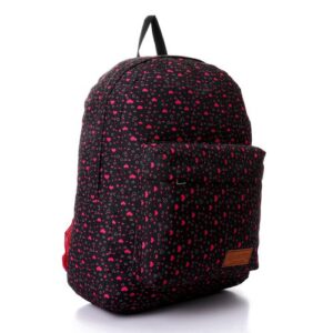 Heart Shapes Zipped Backpack - Black