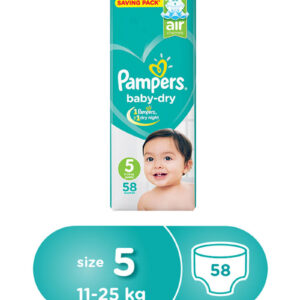 Baby Dry Diapers – Size 5 – 58 Pcs