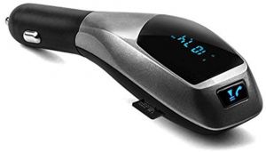 X5 bluetooth hands-free car kit,MP3 Player Wireless Bluetooth FM Transmitter Radio Adapter Car Charger with USB SD Card Reader for…