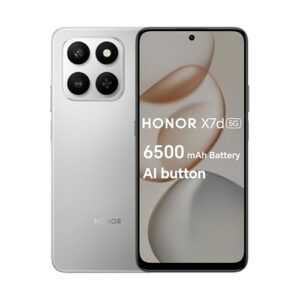 HONOR X7d 5G Smartphone, 8GB RAM 256GB ROM, Dual SIM, 108MP Camera, 6.77" 120Hz Display, Meteor Silver