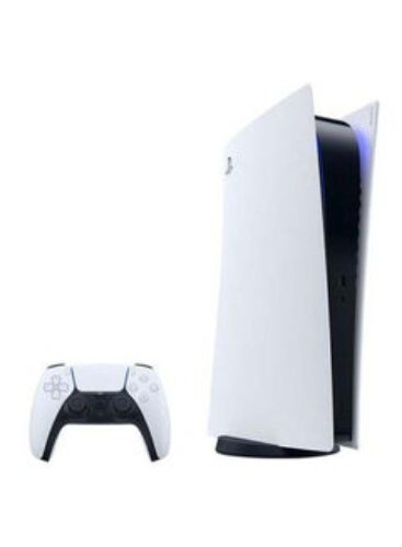 Sony PlayStation 5 Digital Edition Console – سوني بلاي ستيشن 5 (النسخة الديجيتال) مع ذراع ألعاب لاسلكي سوني دوال سينس