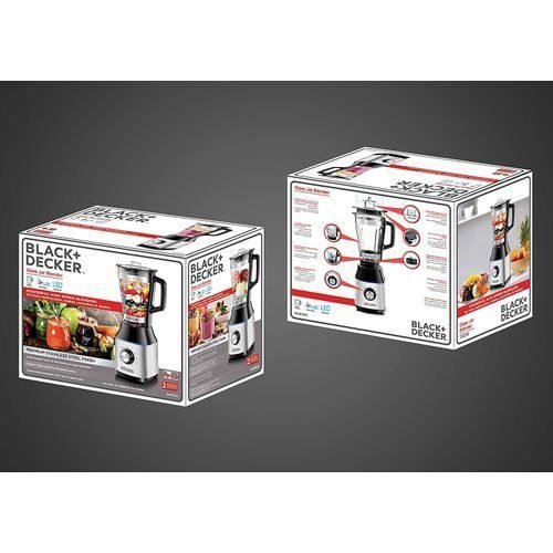 BLACK+DECKER BX650G-B5 Blender بلاك اند ديكر خلاط ببرطمان زجاج ومحرك قوي 700 وات