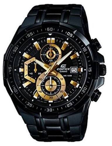 Casio Edifice for Men – Analog Stainless Steel Band Watch – EFR-539BK-1AVUDF, Quartz – كاسيو اديفيس للرجال – انالوج بسوار ستانلس ستيل