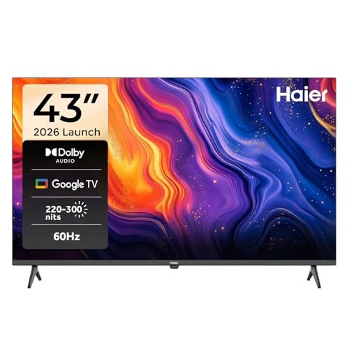 Haier H43K80EF- 43 Inch FHD Smart Google TV Dolby H43K80EF- 43 بوصة سمارت جوجل تلفزيون