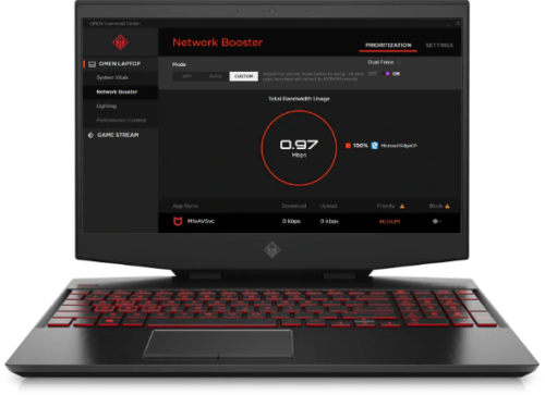 لاب توب اتش بي اومن 15- HP OMEN 15 Gaming Laptop 15-dh1033nia للالعاب – معالج انتل كور الجيل العاشر i7-10750H، رام 16 جيجابايت، هارد 1 تيرابايت اتش دي دي مع هارد 512 جيجابايت